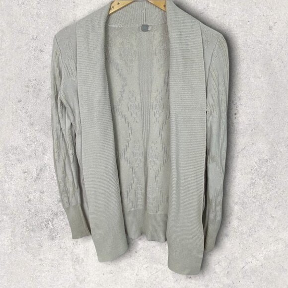 Urban Outfitters Open Front Knit Cardigan Sweater Beige Tan Size Medium Boho M - Picture 1 of 14